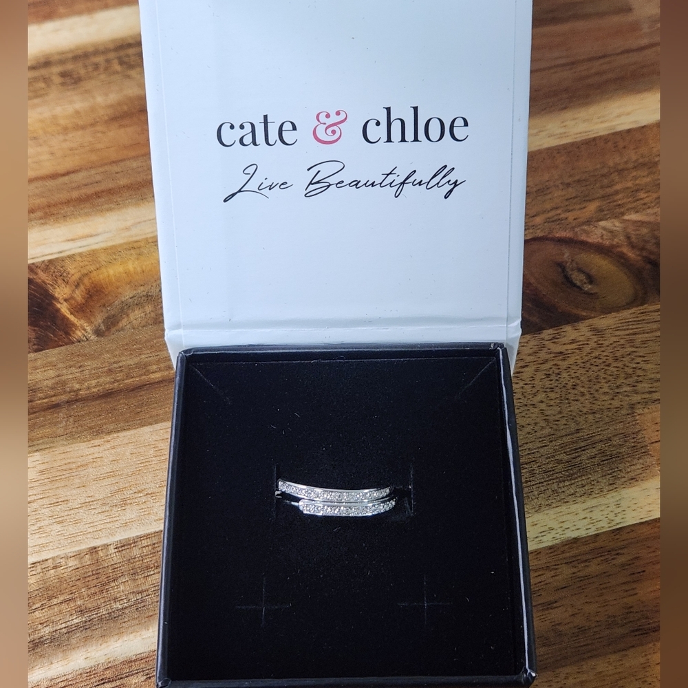 Cate And Chloe 18k Silver Hoop Earrings